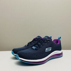 Skechers Skech Air 2.0 Element 149670 Women's Lace Up Shoes Navy/Purple Size 10